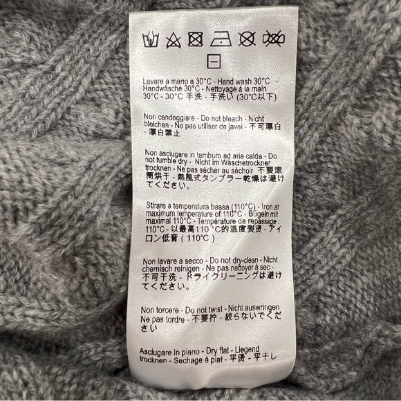 Vestrum Nozawa Italian Merino Wool & Cashmere Gray Knit Sweater Women’s M NWT - Picture 9 of 12